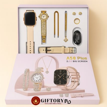 A58 Plus Premium Smartwatch & Jewelry Gift Set