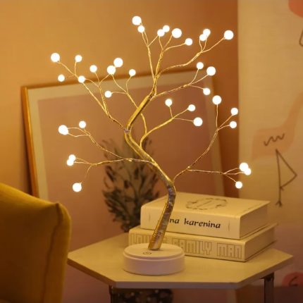 DECORATIVE LED TREE Elegant LED Pearl Fairy Tree Lamp – Warm White Decorative Table Lamp